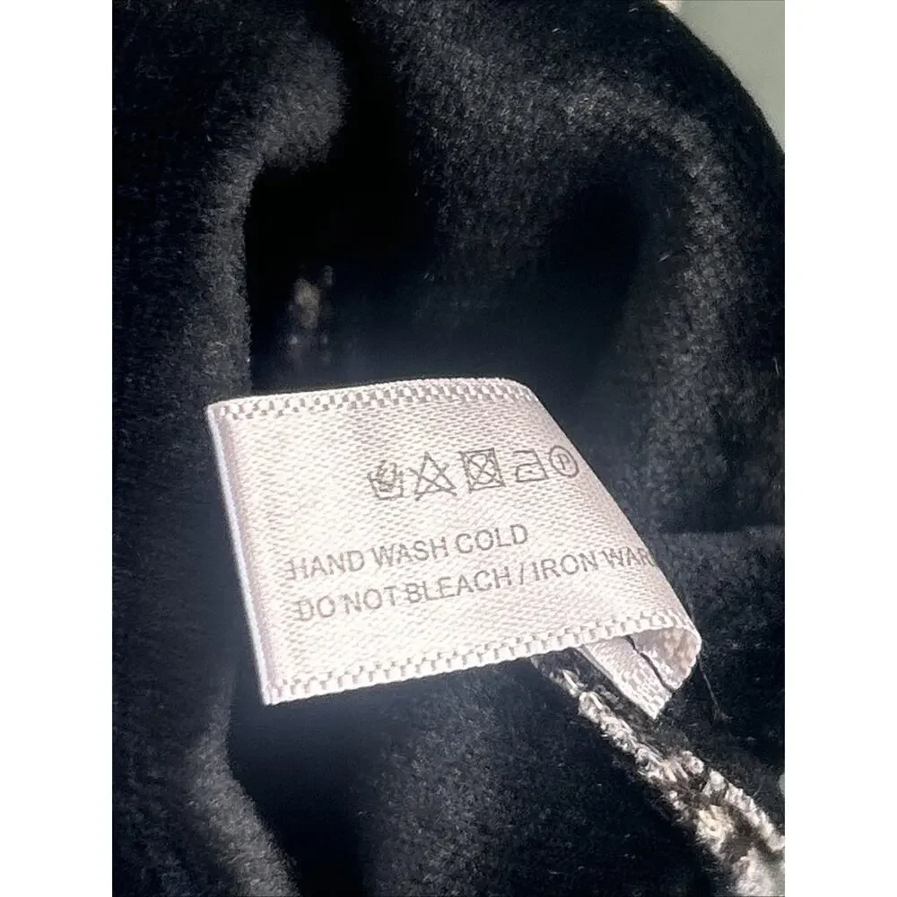 Fadivo New York Womens Touchscreen Gloves Gray Black Fleece Lined New Geometric